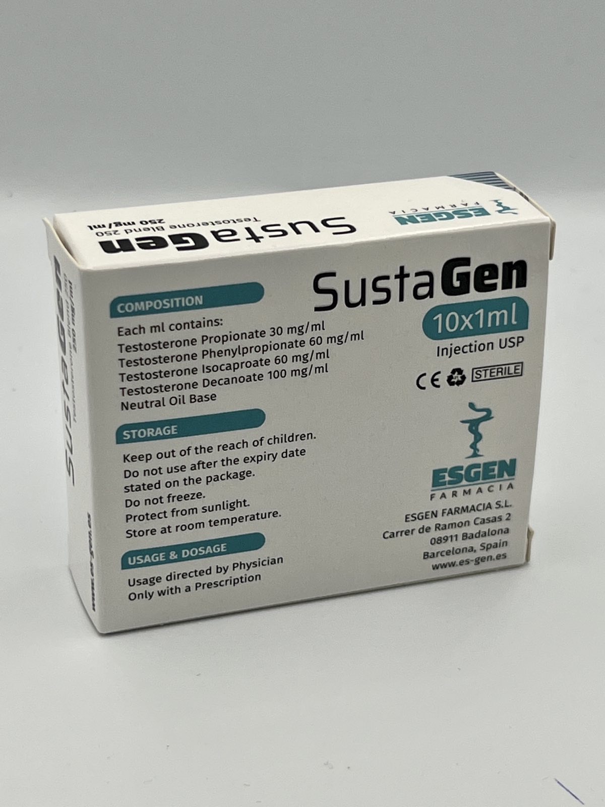 Testosteron Blend 250mg 10x1ml SustaGen ESGEN - obrazek 2