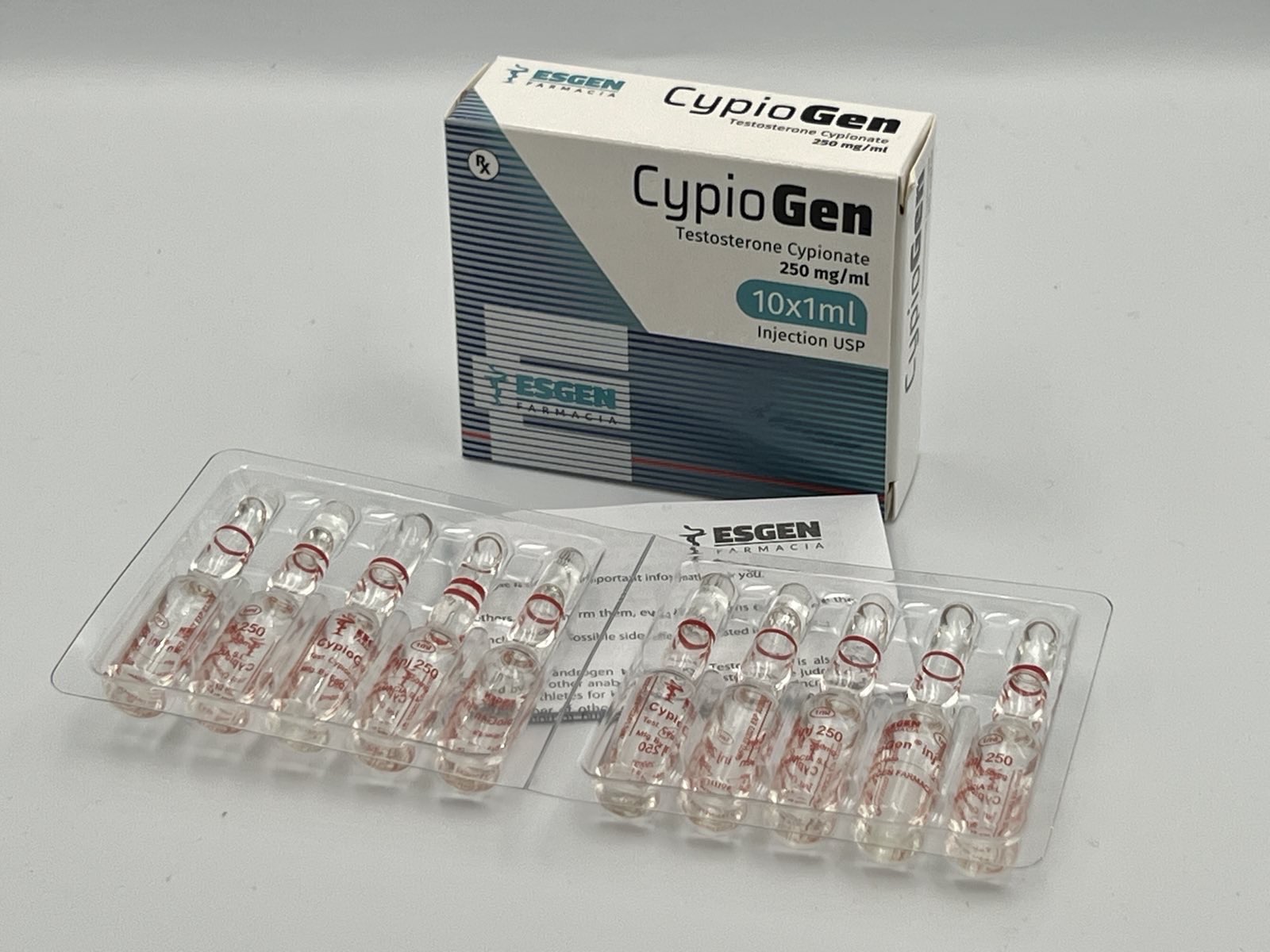 Testosteron Cypionate 250mg 10x1ml CypioGen ESGEN - obrazek 2